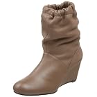 ALL BLACK Wedge Bootie Kid Cruch Bootie W/Wedge
