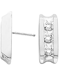 Pair of 14K White Gold Diamond Earrings - 0.90 Ct. -- LIFETIME WARRANTY