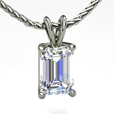 Click here for Emerald-Cut Diamond Necklace in Platinum prices