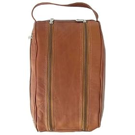 Piel Leather Golf Shoe Bag Black