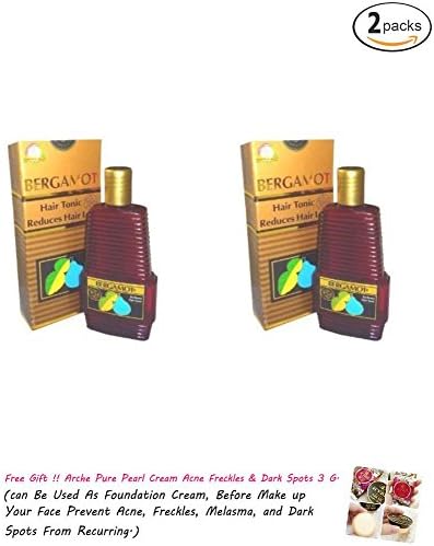 2 Packs of Bergamot Tonic Reduces Hair Loss Generate Hair Growth Anti-dandruff Gold 200 Ml From Thailand