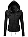 Awesome21 Women's Hooded Drawstring Military Jacket Parka Coat Outerwear