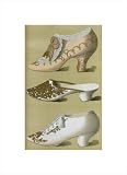 Ladies Fancy Dress Shoes in Pink and White, 1900 by T. Watson Greig,10.2 in. x 14 in.
