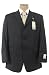 Joe Joseph Abboud Mens Single Breasted 3 Button Black Pinstripe Wool Suit - Size 42R