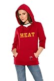 Miami Heat Women's Laser Cut 3/4 Sleeve Pullover Hoodie - by Alyssa Milano