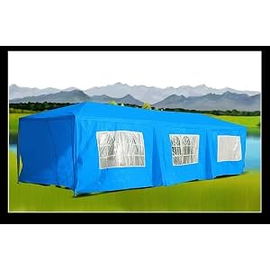 10 X 30 Blue Party Tent Gazebo Canopy with Sidewalls by 