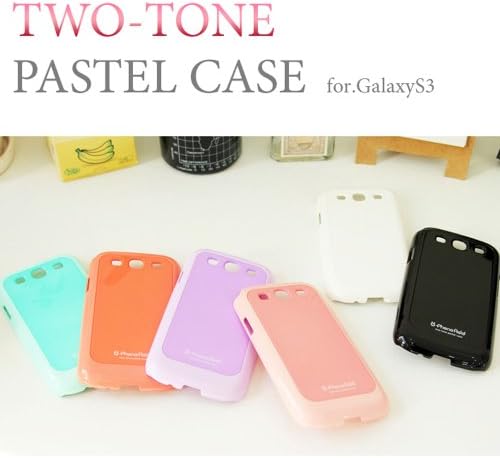 Phoneadd - Pastel Two Tone Slim Fit Bumper and Panel Hard Case Cover for Samsung Galaxy S3 (Black)