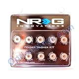 NRG Aluminum (Black) Fender Washer Kit 10mm 10pcs Set