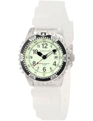 Momentum Womens 1M-DV01L1T M1 Lime Dial Transparent Silicone Rubber Watch