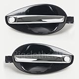 Genuine Outside Chrome Door Handle Catch (unpainted) LH & RH Set For 2003-2008 Hyundai Tiburon Coupe (826502C010 & 826602C010) Left (Driver) & Right (Passenger) side