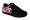 DC PIXIE4 LADIES SUEDE SKATE TRAINERS BLACK/CRAZY PINK