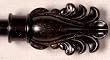 Decorative Adjustable 28"-48" Rod With Fancy Feather Ends For Tapestries - Brown