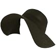 UPF 50 Sun Beach Hat Floppy Ribbon 3-5/8" Brim Black