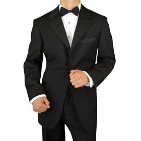 Men’s Italian 3 Button 2pc Tuxedo Suit Flat Front High Twisted Wrinkle and Stain Resistant ALL Season Merino Wool Wedding Tuxedo Suits Black thumbnail