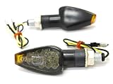 2pcs Mini Stalk Arrow Motorcycle LED Smoke Turn Signals Indicators Blinkers Lights Fits Metric Cruisers, Sport Bikes, Choppers, Harley Davidsons, Suzuki, Honda, Kawasaki, Yamaha