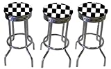 Review The Furniture Cove  / 3 Checkered Flag Specialty Barstools Set