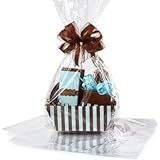 BundleOfBeauty Item# GH1830A 10pack Clear Cello/cellophane Bags Gift Basket Packaging Bags Flat- 18" X 30"