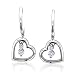 10k White Gold Heart Shaped Drop Diamond Earrings (HI, I, 0.20 carat)