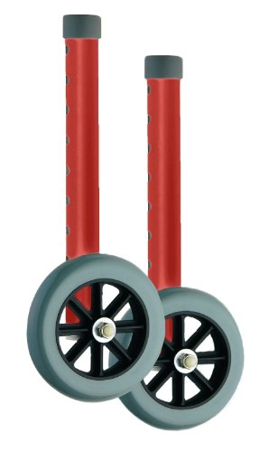 Nova Ortho-med 410rd Wheels for 4080r/4080rw5, Red, 5 Inch