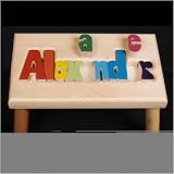 Hollow Woodworks Personalized Name Stool With 12 Letters