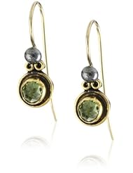 Stella Flame "Byzantia" 24K Peridot Drop Earrings