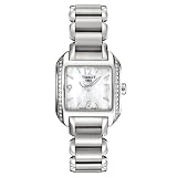 TISSOT Watch:Tissot T-Trend T-Wave Stainless Steel and Diamonds White Mother-of-Pearl Dial Ladies' Watch T02138582
