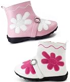 41lvlWy0gTL. SL160  *2 Colors* Floral Leatherette Pink White Go Go Boots TODDLER