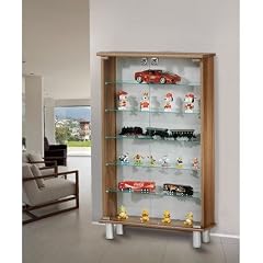 VCM 60234 Stand-Vitrine "Verona" ohne LED-Beleuchtung, buche