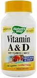 Nature's Way, Vitamin A and D, Dry, 15,000 IU / 400 IU, 100 Capsules