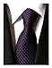 MENDENG Classic Polka Dot Black Red Blue Jacquard Woven Silk Men's Tie Necktie