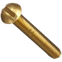 Brass 330 Machine Screw, Round Head, Slotted Drive