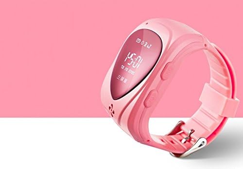 Leading Technology Kids Bluetooth Watch Tracker GPS Position Watches Locator Mini Smart Watch Phone SOS SIM Card Slot Alarm Watches (Pink)