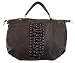 Oversized Designer Handbag with Tweets - Choco