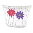 Summit Plastic Front Handlebar Bike Basket w/Flowers - Small - SW-912S