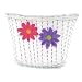 Summit Plastic Front Handlebar Bike Basket w/Flowers - Large - SW-912M