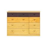 ディズニー家具クラシックシリーズDisneyモダンミッキー120cm幅4段ナチュラルブラウン 