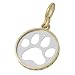 Bark Avenue Jewelers- Cut Out Paw Print Pendant 14 Karat Two Tone- Large