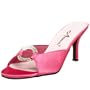 Annie Shoes Women's Alcina Slide,Fuchsia Satin,8.5 W US