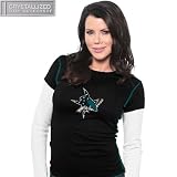 Majestic Threads San Jose Sharks Women's Double Layer Thermal With Swarovski Crystals Small