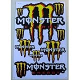 MONSTER モンスター クロー ステッカー シート レッド 005