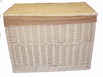 White Willow Storgae Chest/Trunk With Velvet & Cotton Lining Large