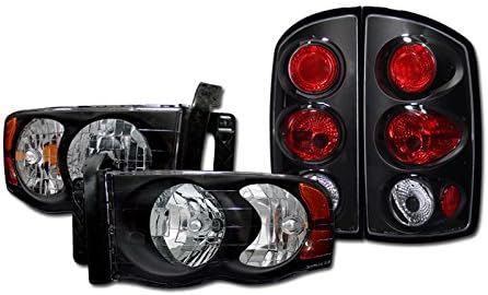 Crystal Black Headlights Signal Amber+Altezza Tail Lights G5 Dodge Ram