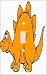 Little Orange Dinosaur Decorative Switchplate Cover