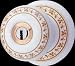 Door Locks Golden Porcelain, Porcelain Keyed interior/exterior door knob set