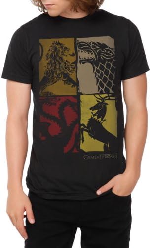 Game Of Thrones Four Houses Slim-Fit T-Shirt 3XL Size : XXX-Large