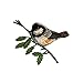 ID 0551 Chickadee Bird Patch Small Swallow Perch Embroidered Iron On Applique
