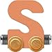 NameTrain Pastel Letter Car S - Made in USA (Orange)