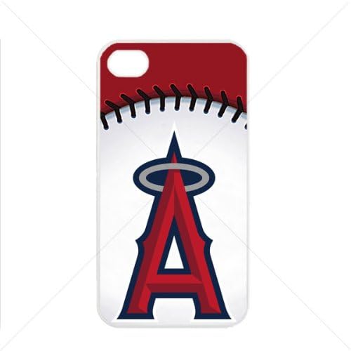 MLB Major League Baseball Los Angeles Angels Apple iPhone 4 / 4s TPU Soft Black or White case (White)