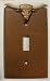 Single Switch Plate with Texas Longhorn / Chisholm Trail with Hand Finish