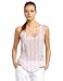 HKNB Heidi Klum for New Balance Womens Loose Fit Silk Tank, Eggshell/Lilac Stripe, Small HKNB Heidi Klum for New Balance Womens Loose Fit Silk Tank, Eggshell/Lilac Stripe, Small